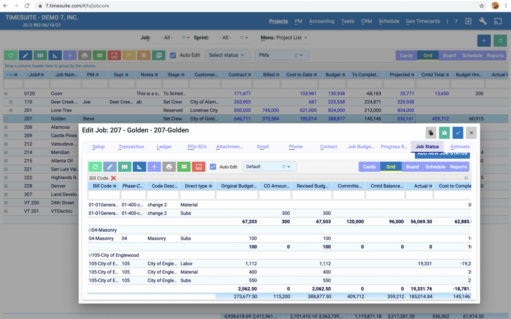 Grids are Real Time Drill Down Dashboards